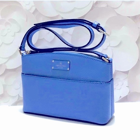 💎KATE SPADE Grove Street Millie RARE Alice Blue Periwinkle Crossbody bag purse - Picture 4 of 10